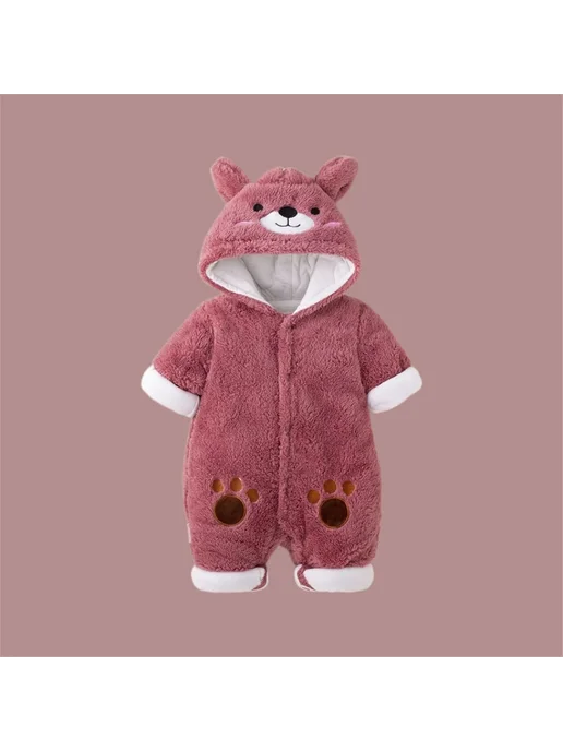 KigiRu кигуруми медведь для малышей, фиолетовый, фото 2