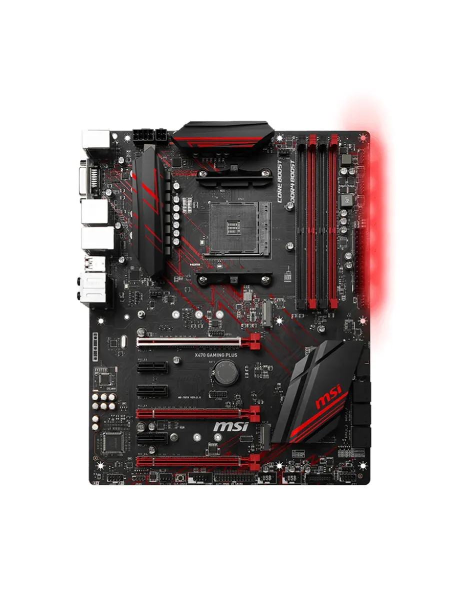 MSI Материнская плата X470 GAMING PLUS AM4 DDR4 ATX