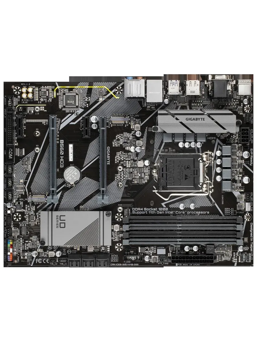 Материнская плата B560 HD3 LGA 1200 DDR4 ATX Gigabyte 644121448 купить за 11 007 ₽ в интернет‑магазине Wildberries