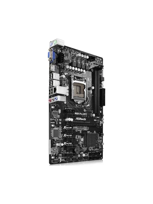 ASRock Материнская плата H61 Pro BTC LGA 1155 DDR3 ATX, вариант, фото 2