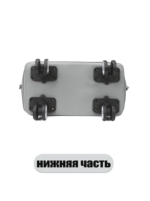 Сумка тележка складная на колесах дорожная, серый, фото 3