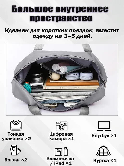 Сумка тележка складная на колесах дорожная, серый, фото 4
