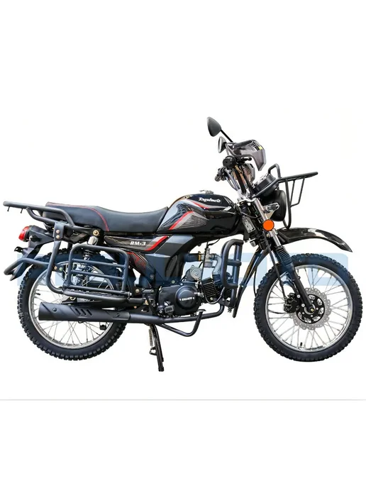 Мопед взрослый бензиновый двухместный Regulmoto Alpha RM-3, черный, фото 6