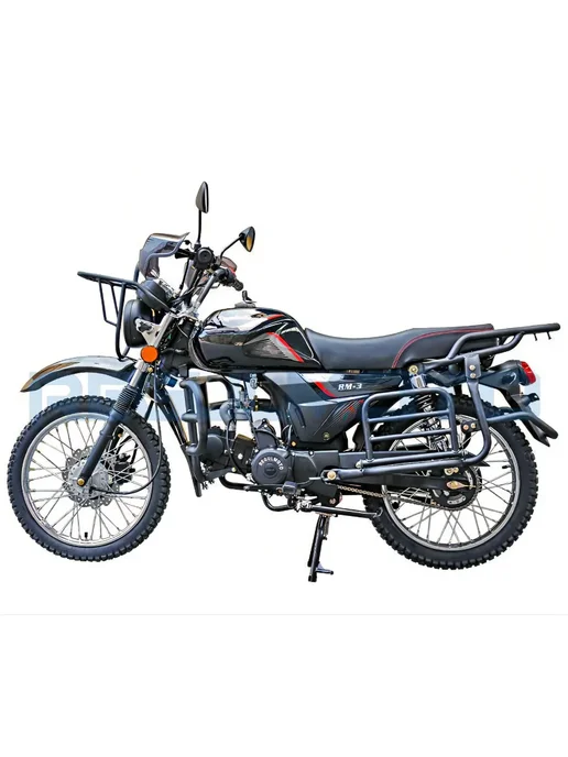 Мопед взрослый бензиновый двухместный Regulmoto Alpha RM-3, черный, фото 7