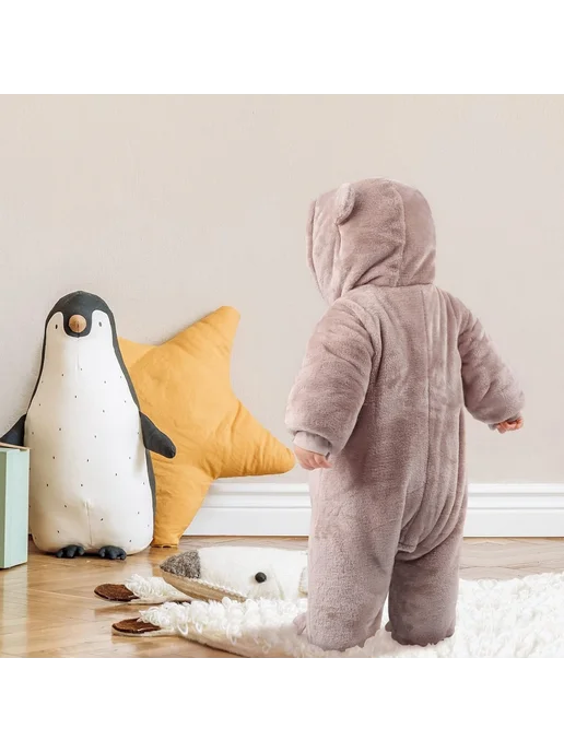 кигуруми кот для малышей, коричневый, фото 3