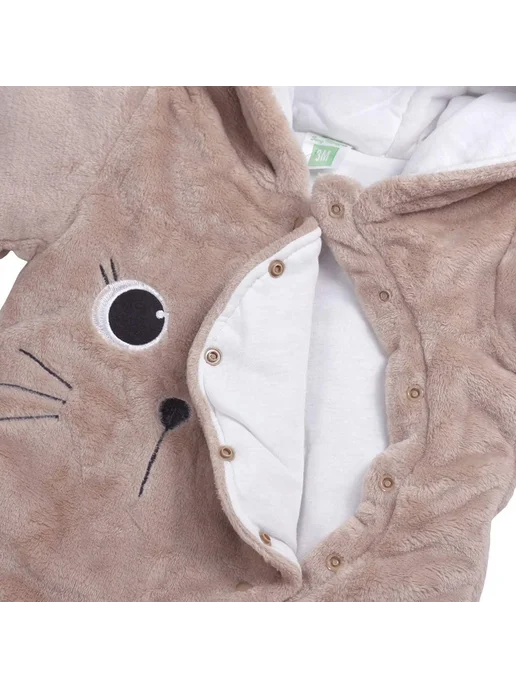 кигуруми кот для малышей, коричневый, фото 6
