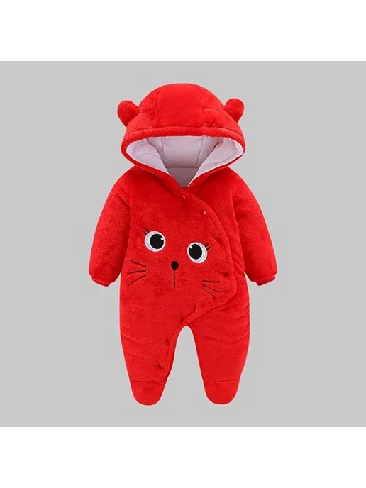 кигуруми кот для малышей, красный, фото 2