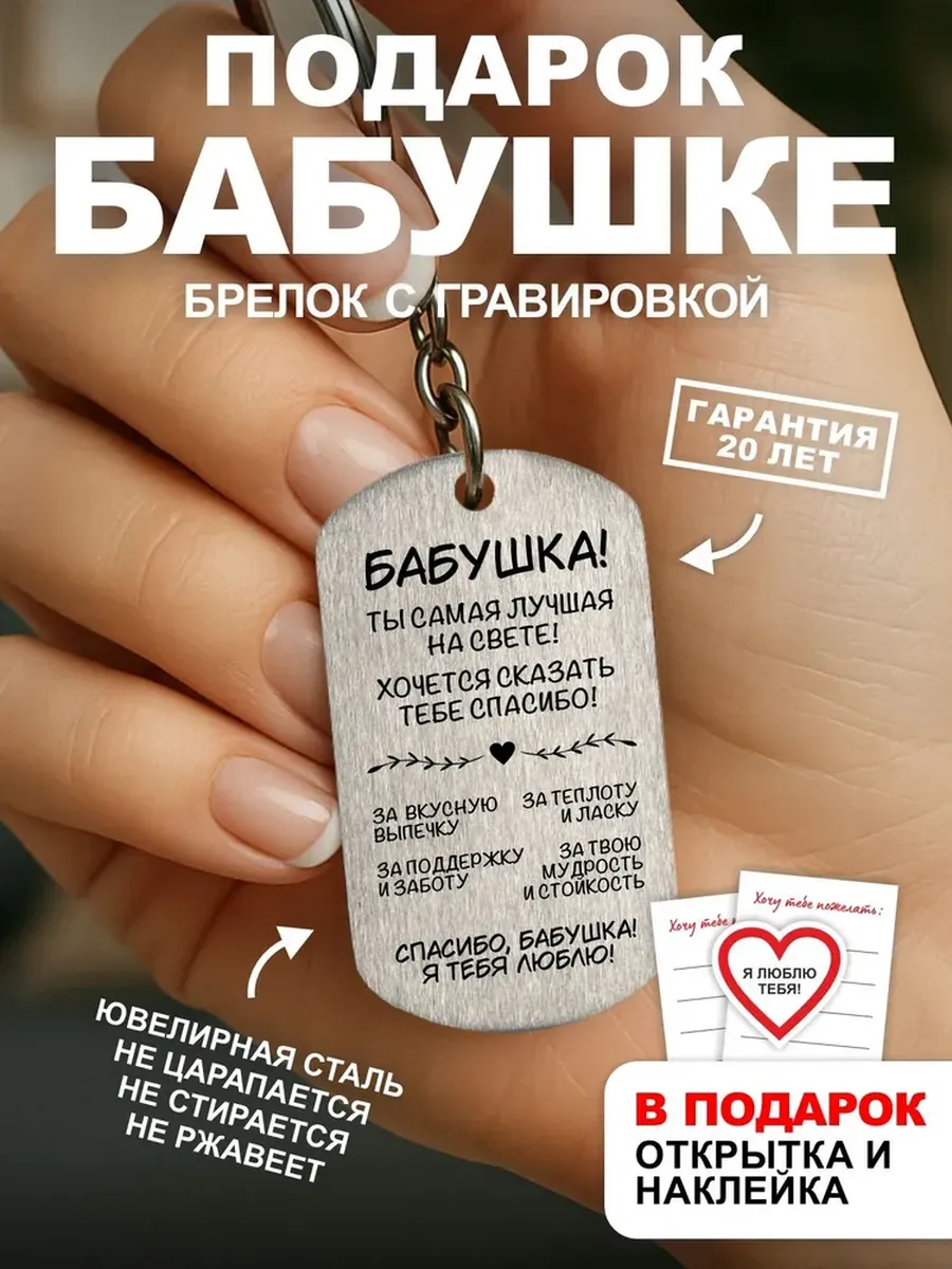 Подарок бабушке на день рождения юбилей брелок
