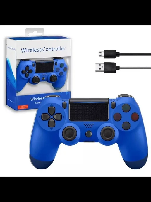 Геймпад для пк и Playstation 4 джойстик беспроводной, синий, фото 7