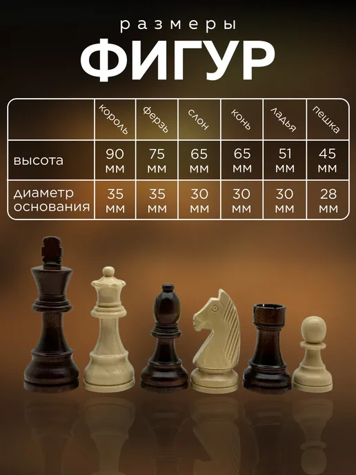 Лабиринты шахмат Шахматные фигуры Стаунтон "Немецкая классика", бежевый, фото 4