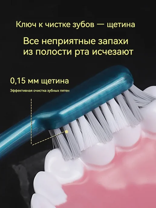 Стоматологическая зубная щетка, синий, фото 11