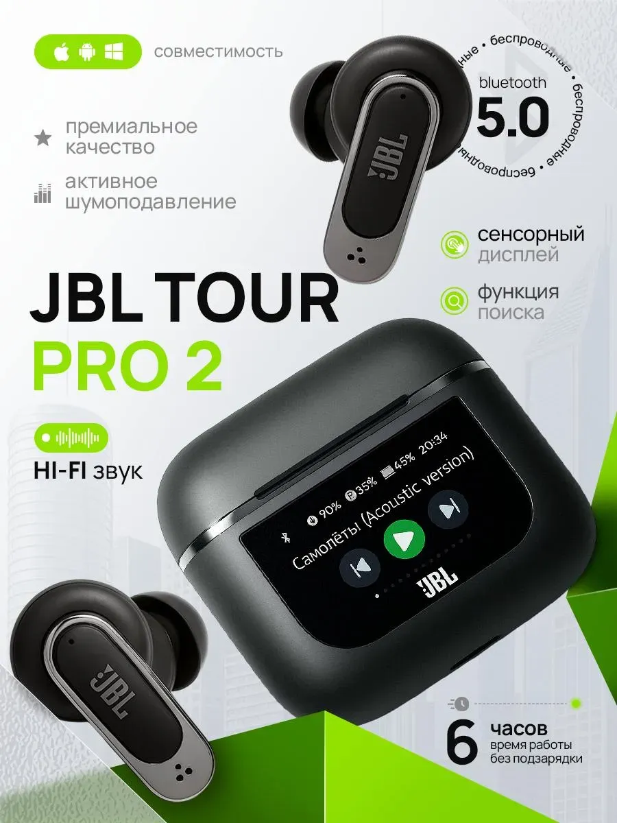 Наушники беспроводные Tour Pro 2 для Android iPhone