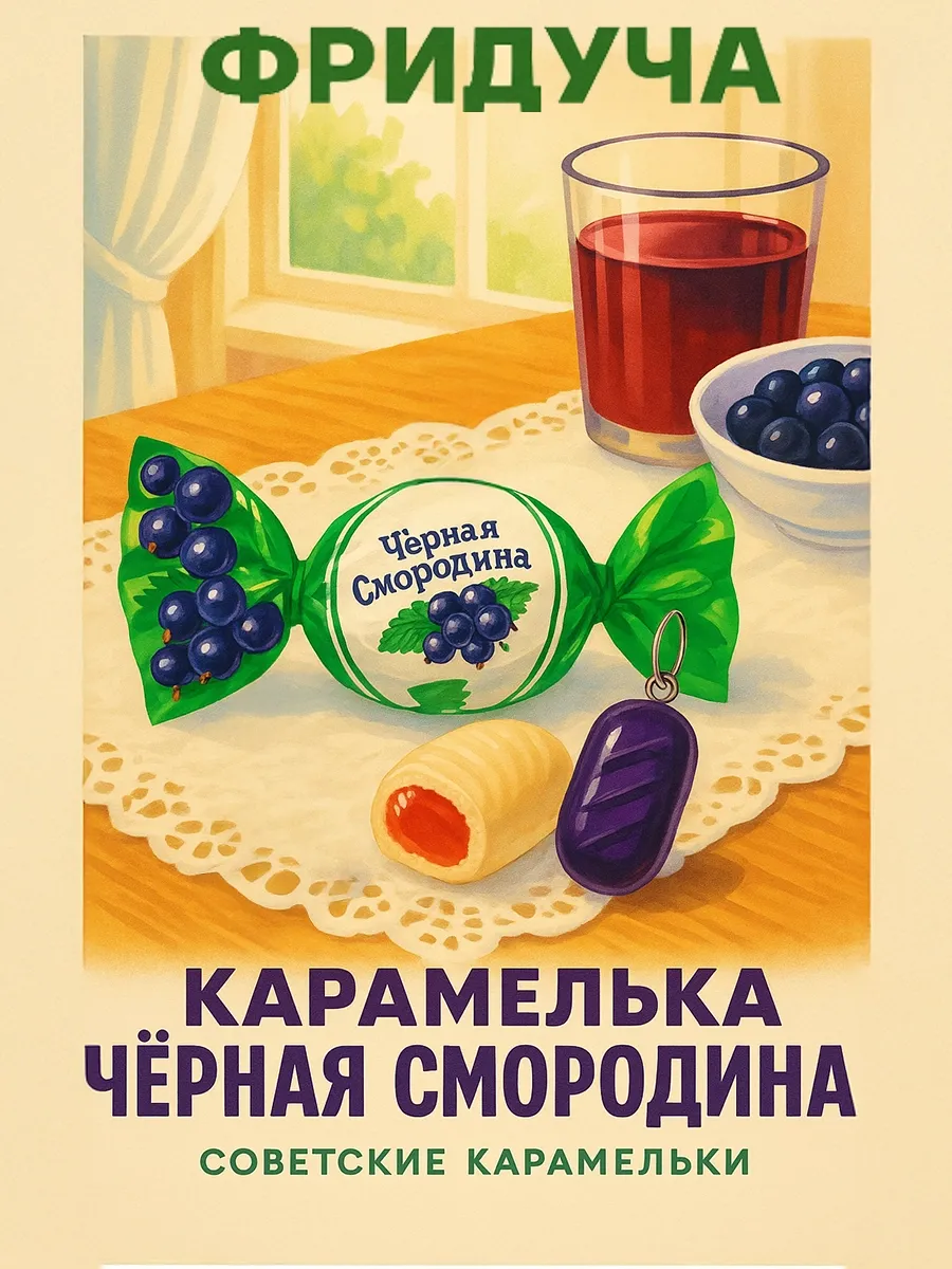 Подвеска «Чёрная смородина», фиолетовая, родий