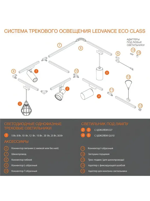 Ledvance I-соединение 1-фаз. шины Чёрный, черный, фото 4