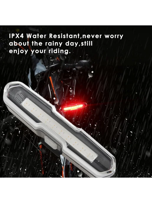 USB LED задний фонарь для велосипеда с 5 режимами освещения…, вариант, фото 3