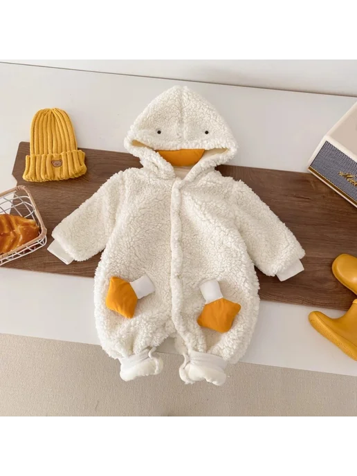 KigiRu кигуруми утка дейзи детский пижама, белый, фото 2