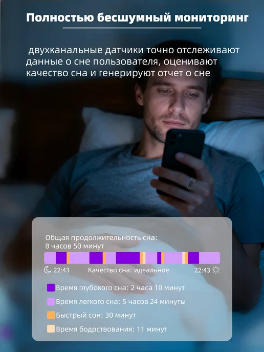MYWLK умные кольца здоровья Унисекс Версия с зарядным кабелем, серый, фото 4