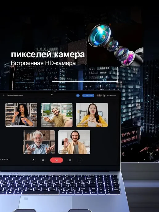 SANCYT Ноутбук 15.6" Intel Corei5 32ГБ 512ГБ Windows легкий универс…, 32 ГБ, 512 ГБ, фото 5