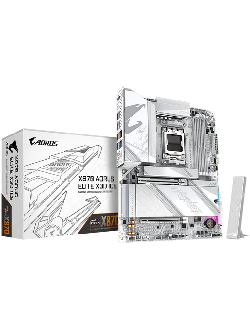 AORUS Материнская плата X870 ELITE WIFI7 AM5 AMD X870 ATX RT, белый, фото 5