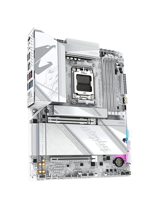 AORUS Материнская плата X870 ELITE WIFI7 AM5 AMD X870 ATX RT, белый, фото 7