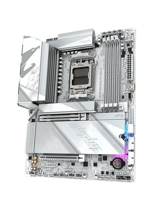 AORUS Материнская плата X870 ELITE WIFI7 AM5 AMD X870 ATX RT, белый, фото 8