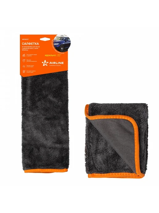 AIRLINE Микрофибра автополотенце 40*60см тряпка сушки кузова ABDN007, 40x60 см, 3 шт, фото 3