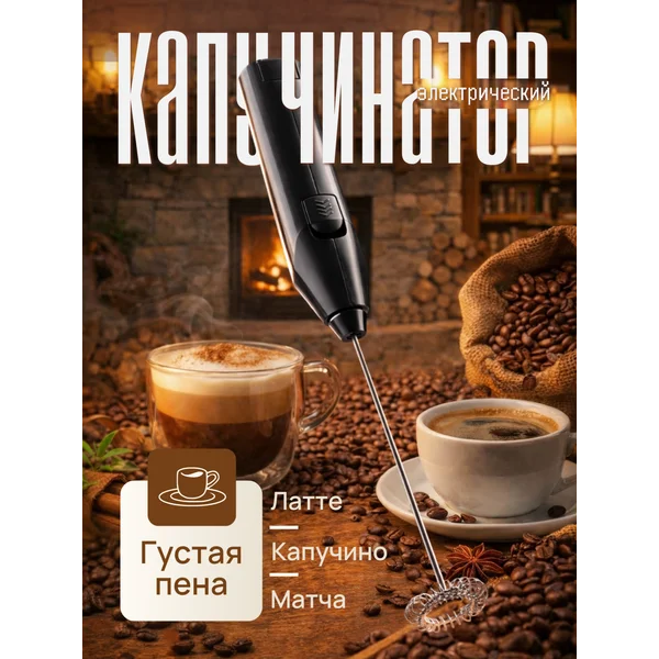 Капучинатор для молока мощный на батарейках