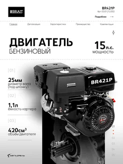Двигатель бензиновый BR421PE