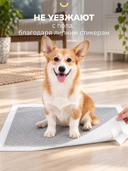 Pet Soft Пеленки для собак одноразовые угольные на липучках 45х60, черный, фото 3