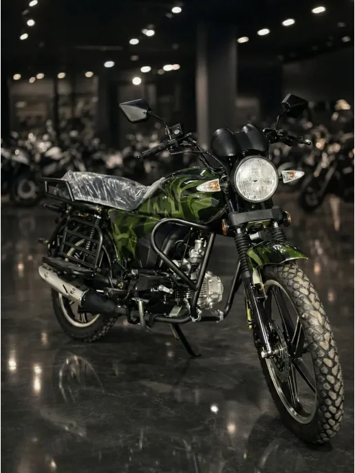 ТЕХНОМОТОРФ Мопед LARGO STREET CAMO 110 см3 (49,9 см3), зеленый, фото 2