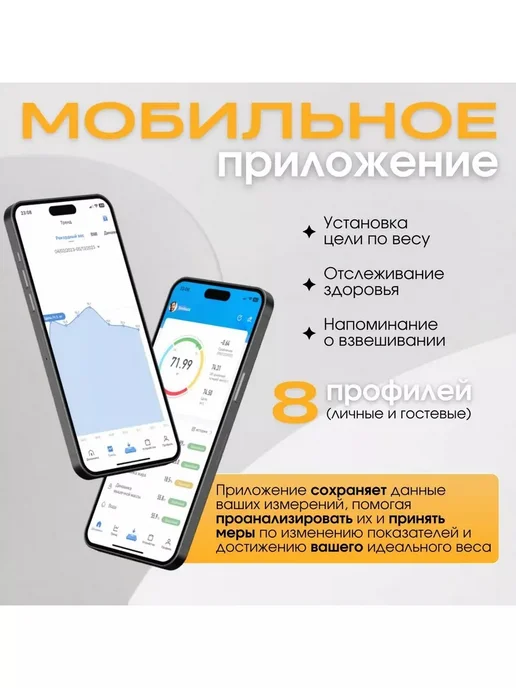 Напольные весы Весы умные электронные, черный, фото 3