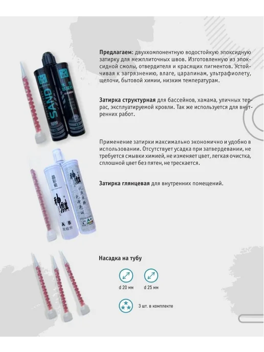 Насадка для герметика затирки D22мм прозр 3шт, 3 шт, фото 3