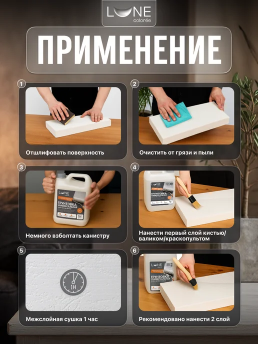 LUNE COLOREE Грунтовка для стен универсальная акриловая 5 кг, 10 кг, фото 4
