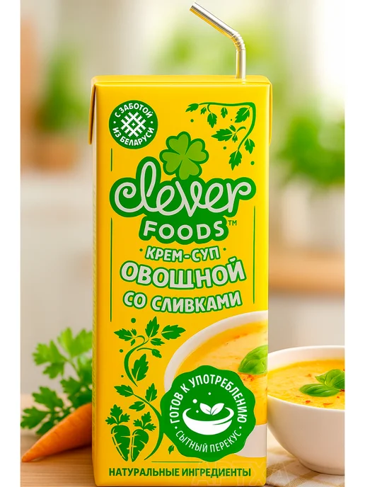 Clever Foods Крем суп готовый вегетарианский без варки белорусский, 9 шт, фото 5