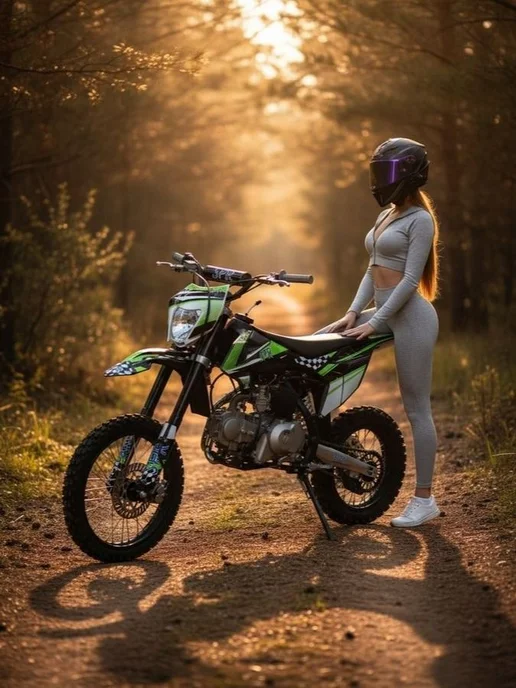 SPRMOTORS Питбайк 125сс MiniCross, черный, в собранном виде, черный