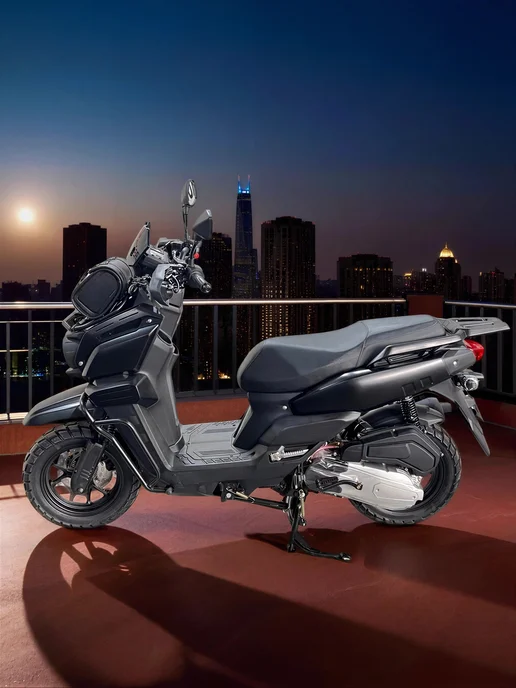 ТЕХНОМОТОРФ Скутер VECTOR 1.0 GREEN 150 см3 (49,9 см3), черный, фото 7
