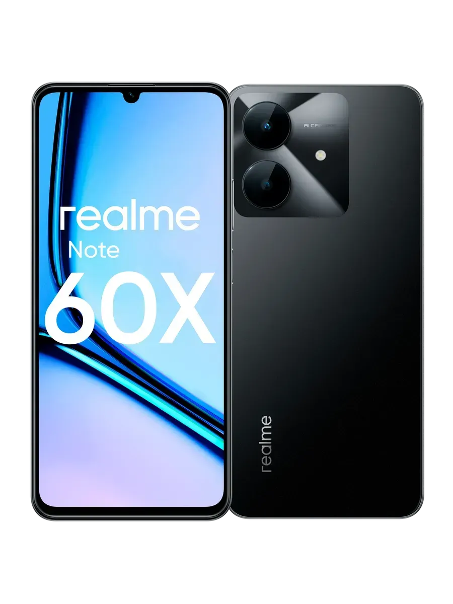 Realme Смартфон Note 60X 4 128 ГБ, черный