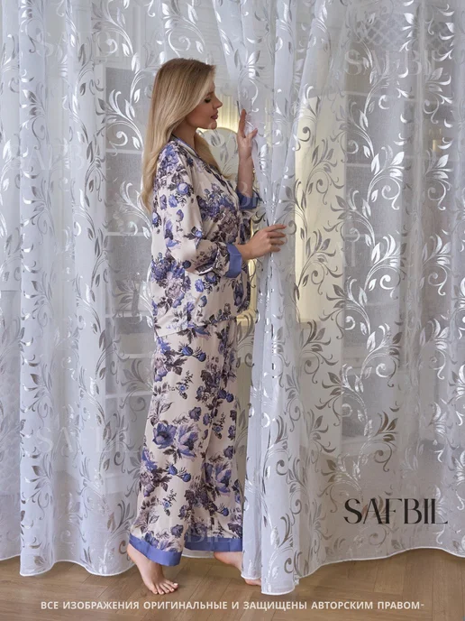 SAFBIL Тюль 200х250 готовый в спальню гостиную кухню с утяжелителем, 200x250, фото 6