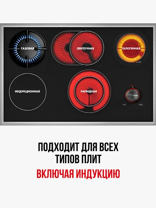 HITT Сковорода с крышкой 26 см с антипригарным покрытием, 4,3 л, фото 3
