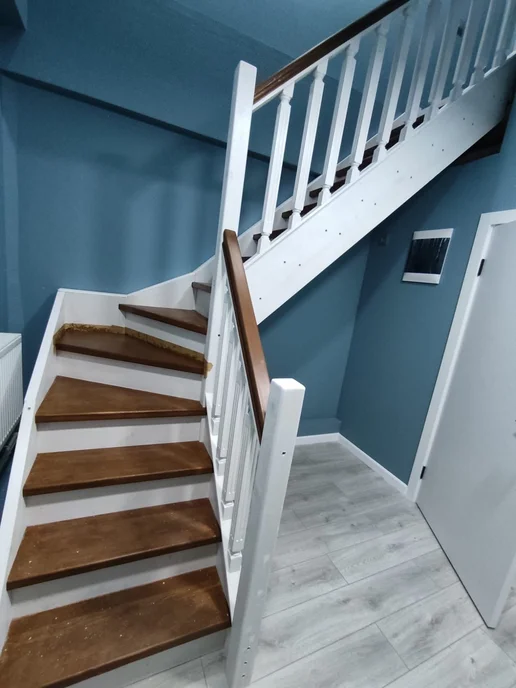 StairShop Лестница деревянная межэтажная проем 770х2270 мм (правая), 770x2270 мм, фото 7