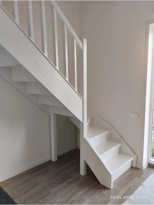 StairShop Лестница деревянная межэтажная проем 770х2270 мм (левая), 770x2270 мм, фото 7
