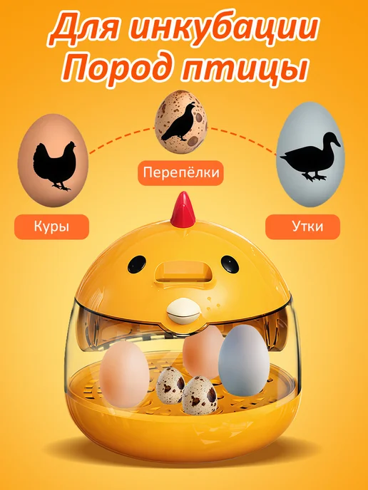 Инкубатор для яиц автоматический, желтый, фото 3