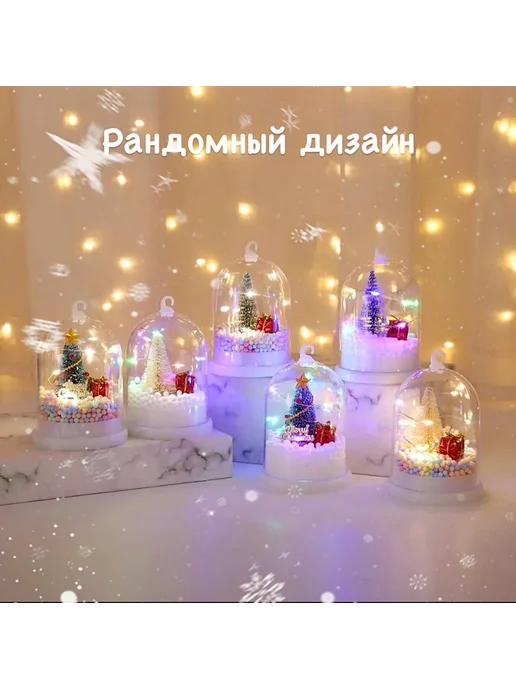 Ночник Новогодний фонарик украшение с подсветкой, синий, фото 5