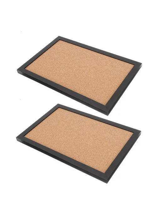 Доска пробковая офисная 2 шт черная 40x30 См, 40x30 см, 2 шт, фото 3