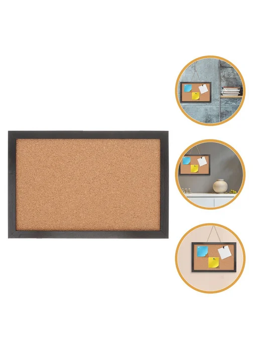 Доска пробковая офисная 2 шт черная 40x30 См, 40x30 см, 2 шт, фото 5