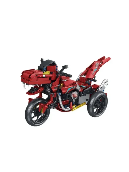 LEGO Конструктор Трансформер Робот-Мотоцикл 3в1 625 деталей, красный, фото 5