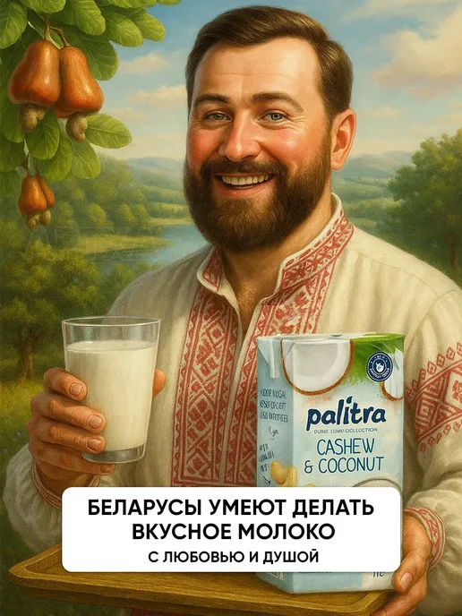 Palitra Растительное молоко кокосовое без глютена и лактозы с кешью, 6 л, 6 шт, фото 7