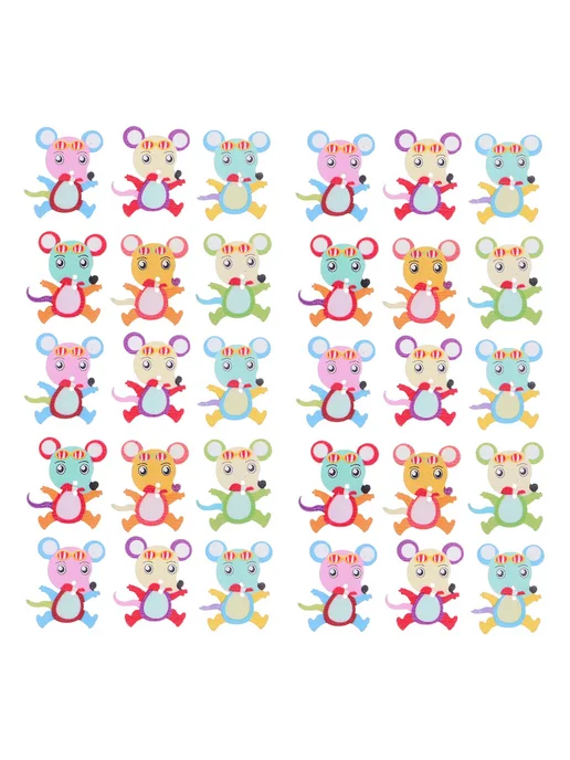 Пуговицы 'Мышки' дерев 3 2x2 6см 50 шт, 2x2, 50 шт, фото 2