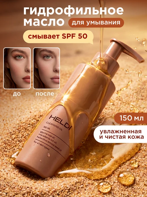 HELDI Гидрофильное масло для умывания лица и снятия макияжа, 150 мл