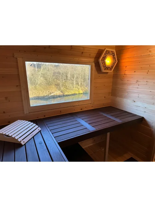 панно,можжевеловое с гималайской солью, шестигранное, розовый, фото 6